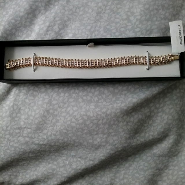 2 Ct Cz Gold Bracelet Nwt